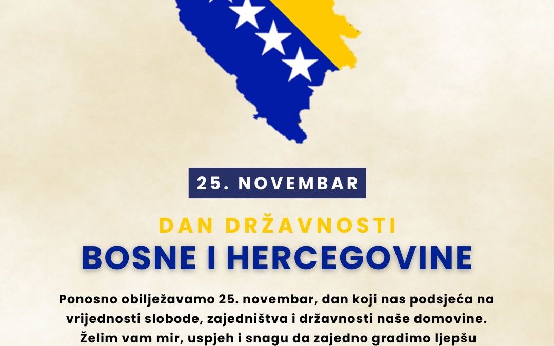 Čestitka povodom Dana državnosti BiH