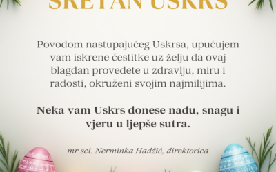 Sretan Uskrs – čestitka direktorice škole