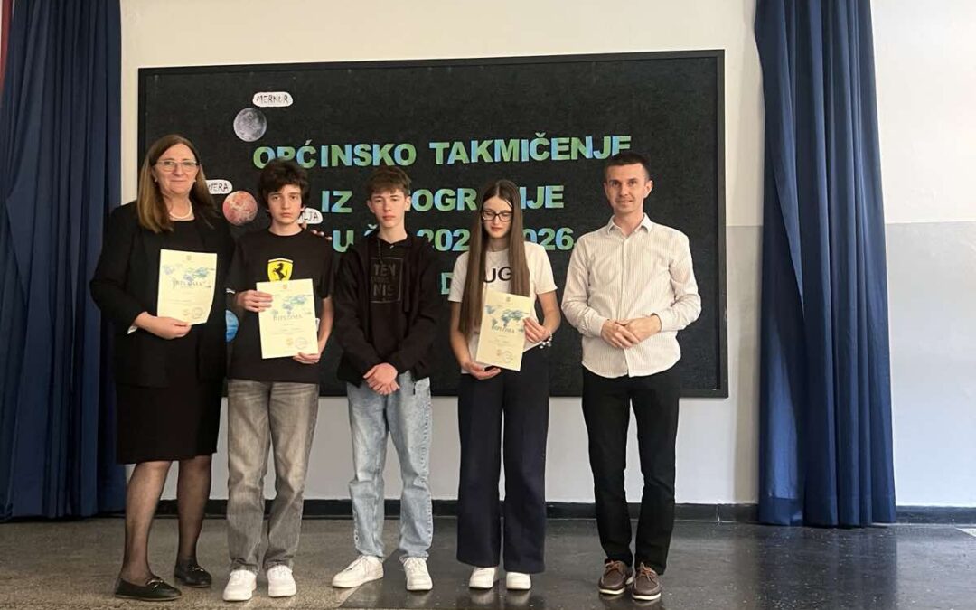 Naši geografi briljirali – prvo mjesto i plasman na kantonalno!