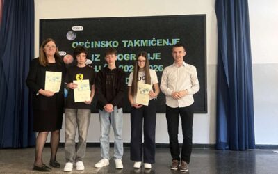 Naši geografi briljirali – prvo mjesto i plasman na kantonalno!