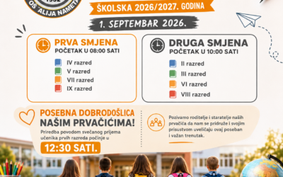 Prvi dan škole – školska 2026/2027. godina